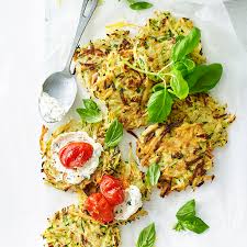 Zucchini And Potato Rosti With Basil And Lemon Ricotta 6sp 4 Serves 10 Prep 20 Cook Weightwatchers Recipes Lemon Ricotta Healthy Mummy
