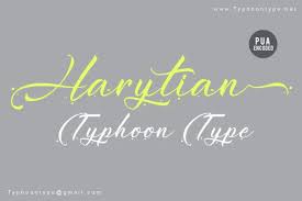 Harytian Font By Typhoon Type Suthi Srisopha Creative Fabrica In 2020 Holiday Fonts Cool Fonts Light Font