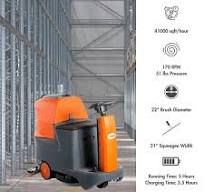 RT70+ Industrial Ride On Floor Scrubber Machine, Lithium Battery, 22"  Cleaning Path, 48000 Sqft/h Working Efficiency