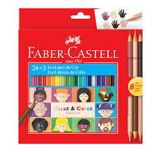 Caixa De Lapis De Cor Faber Castell 50 Cores Faber Castell Lanca Linha De Lapis Com Seis Tons De Pele Diferentes Materiais Escolares Bonitos Lapis De Cor Material Escolar Legais