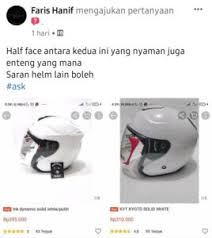 Ditambah sumber pasokan serat yang sangat bagus buat memperlancar pencernaan kelinci sehingga kelinci tumbuh dengan sehat. Helm Half Face Yang Paling Nyaman Enteng Antara Ink Dynamic Kyt Kyoto Pilih Mana Bikers Indonesia