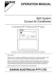 Ducted wall controller air conditioning. Daikin Air Conditioning Control Manual