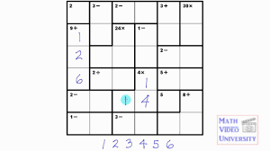 A great set of sudoku puzzles. Kenken 6x6 Number Sense Mov Youtube