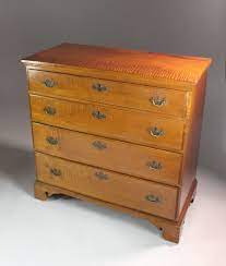 Mentioned in another thread about tables, thought this thread could work to hold different antiques made with birdseye or tiger maple. American Chippendale Tiger Maple Chest Of Drawers American Chippendale Tiger Maple Chest Of Drawers Circa 1800 Rafael Osona Auctions Nantucket Ma