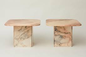 Pair Of Vintage Pink Marble Side Tables Au Bespoke In 2020 Marble Side Tables Marble Coffee Table Marble Table Lamp