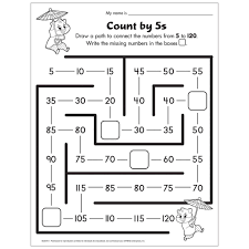 Count By 5s Activity Free Printable In 2020 Counting In 5s Worksheets Free Free Teaching Printables