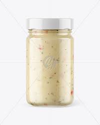 Clear Glass Jar With Garlic Sauce Mockup In Jar Mockups On Yellow Images Object Mockups