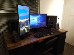Just Completed An Ikea Gerton Dark Walnut Battlestation After 1 Week Of Working On It Process Pics Guide Included Battlestation Ikea Dark Walnut