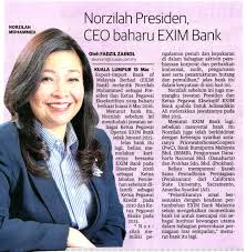 Get paid at the real exchange rate by using wise. Norzilah Presiden Ceo Baharu Exim Bank Utusan