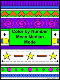 Mean Median Mode Color By Number Aztec Mean Median And Mode Interactive Math Journals Math Lessons