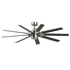 If you're going to install or replace your outdoor ceiling fans, always make sure it has a damp or wet rating. Fanimation Studio Collectionfanimation Studio Collection Slinger V2 Brushed Nickel 72 In Led Indoor Outdoor Ceiling Fan 9 Blade Lp8147slbnbl Dailymail