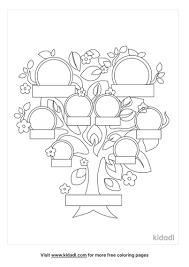 The following genealogy tree charts come in two versions: Family Tree Coloring Pages Free Love Coloring Pages Kidadl