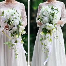 Maybe you would like to learn more about one of these? Waterfall White Fake Wedding Flowers Bridal Bouquets Artificial Pearls Crystal Wedding Bouquets Bouquet De Mariage Rose Ph053 Wedding Bouquets Aliexpress
