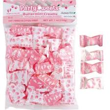 It S A Girl Baby Shower Pillow Mints 50ct Party City Baby Shower Candy Baby Shower Favors Girl Candy Buffet Baby Shower