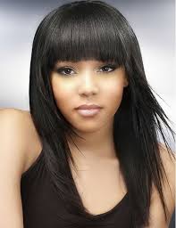 Long hair, short hair… whatever you have, the layered hairstyle can give your hair a fun, trendy look. Long Hairstyles With Bangs For Black Women Jpg 538 700 Long Hair With Bangs Hair Styles 2014 Bangs With Medium Hair
