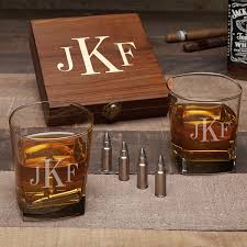 The original #bulletproof glasses from the father and son team at benshot. Classic Monogram Custom Square Whiskey Glass Set With Bullet Whiskey Stones