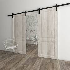 Classic Design Standard Double Track Barn Door Hardware Kit In 2020 Bypass Barn Door Hardware Modern Sliding Barn Door Barn Doors Sliding