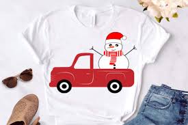 Truck icons and vector packs for sketch, adobe illustrator, figma and websites. Christmas Svg Snowman Red Truck Svg Graphic By Lillyrosy Creative Fabrica