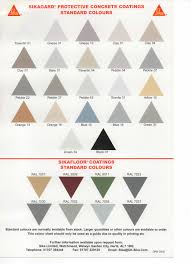 sikagard colour chart protective concrete coatings sika