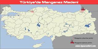 Turkiye Manganez Madeni Haritasi Http Www Kpssozetleri Com Dokumanlar Kpss Notlar Cografya Harita Haritalar