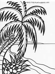For boys and girls, kids and … Coloring Pages Palm Tree Printable Coloring Pages Beach Themed Coloring Home