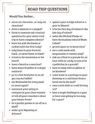 Road Trip Game These Fun Questions Will Keep Boredom At Bay A Fun Road Trip Idea For Kids Adults Road Trip Fun Road Trip Questions Fun Road Trip Questions