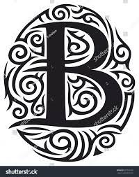 Choose from 132 letter b tattoo designs stock illustrations from istock. Letter B Tattoo Tribal Design Stockillustration 297576533 Shutterstock