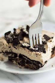 Oreo cookies can already be considered to be miniature cakes when you twist them apart. Mocha Oreo No Bake Dessert Nibble And Dine