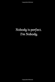 29 925 tykkäystä · 764 puhuu tästä. Nobody Is Perfect I M Nobody Motivational Notebook Journal Diary Noodles John Amazon De Bucher