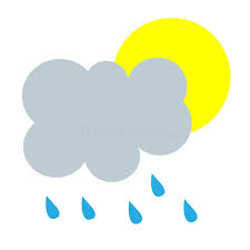 Partly cloudy weather symbols for kids. Simple Cartoon Illustration Of Partly Cloudy Rain Weather Symbol Stock Vector Illustration Of Summer Season 105005665