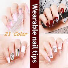 Buy Reusable Fake Nails Stick On Nails Press On Full Cover False Nail Tips 24pc At Affordable Prices Free Shipping Real Reviews With Photos Joom