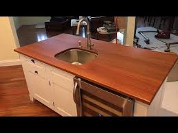 installing a kitchen sink and wooden