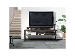 Ouverture par pression avec aimant poussoir. Meuble Tv Rectangulaire 2 Couches Bois Fonce Noir Vente De Meubles Cosy Conforama