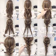 Either braid or twist two small sections of hair, one from each side of your head, combine them into a small ponytail, and secure. 3 Simple And Quick Hair Braids Gawin