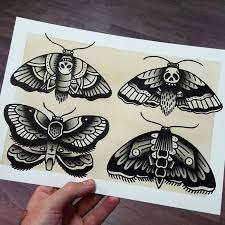Black And White Butterfly Tattoo Traditional Style Tattoo Traditional Tattoo Flash Traditional Butterfly Tattoo