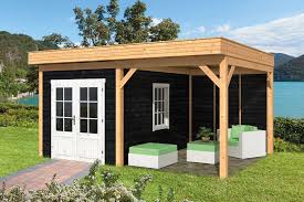 Flachdach Gartenhaus Mit Terrasse In Schwarz 500x400cm Q S Gartendeco Gartenhaus Terrasse Flachdac Flachdach Gartenhaus Gartenhaus Mit Terrasse Gartenhaus