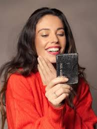 leather card holder Copper