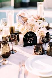 Black And Rose Gold Wedding Theme Signature Party Rentals Ft In 100 Layer Cake Wedding Ceremony Wedding Reception Glasswar Gold Wedding Ceremony Wedding Signage Wedding Centerpieces