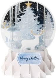 The first step in these diy christmas cards was getting a decent photo of my boys…and this was honestly the hardest part of the whole project. White Evergreen Tree And Deer Pop Up Snow Globe Christmas Card By Up With Paper