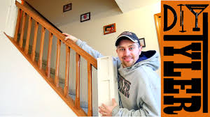 How to slide down a banister. Build A Stair Railing For A Half Wall Diytyler