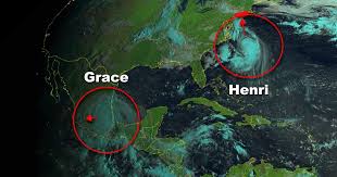 Directed by cyril barbançon, andy byatt, jacqueline farmer. L Ouragan Grace Sur Le Mexique Et L Ouragan Henri Vers Le Nord Est Des Etas Unis