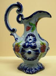 Vestal Portugal Ceramic Pitcher Ewer Hand Painted Decorative Etsy Ceramic Pitcher Ceramics Pitcher