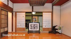 Kamar, perabot, kompor, dalam ruangan, meja, lemari, rumah kontemporer Rumah Kayu Jepang Di Bagian Dalam Dengan Paduan Pintu Geser Ala Design Rumah