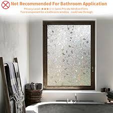 Fun fix for your bathroom or other windows. Wopeite Frosted Window Film Self Adhesive Privacy Stained Glass Window Film 17 7 X 78 7 Inches Pricepulse