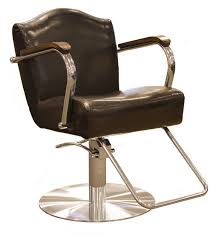 The Regal Styling Chair Features A Low Profile Round Stainless Steel Base With U Shaped Footrest Chair Style Salon Styling Chairs Brown Leather Recliner Chair