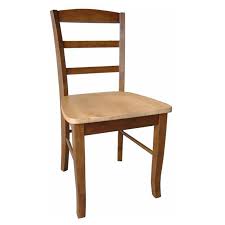International Concepts Madrid Ladder Back Dining Chairs Set Of 2 Solid Wood Dining Chairs Dining Chairs Ladder Back Dining Chairs