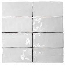 Ivy Hill Tile Catalina White 3 In X 6 In X 8 Mm Polished Ceramic Subway Wall Tile 5 38 Sq Ft Case Ext3rd101710 The Home Depot Splashback Tiles White Subway Tile Backsplash Ceramic Wall Tiles