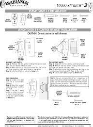 ✅ free shipping on many items! Casa8t Ceiling Fan Remote Control Transmitter User Manual Versa Touch Inst 5 Casablanca Fan