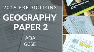 Aqa 2019 Predictions Geography Paper 2 Youtube