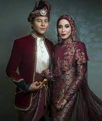 Merah maroon dan warna lainnya. Maroon Hijab Modern Wedding Dress Addicfashion
